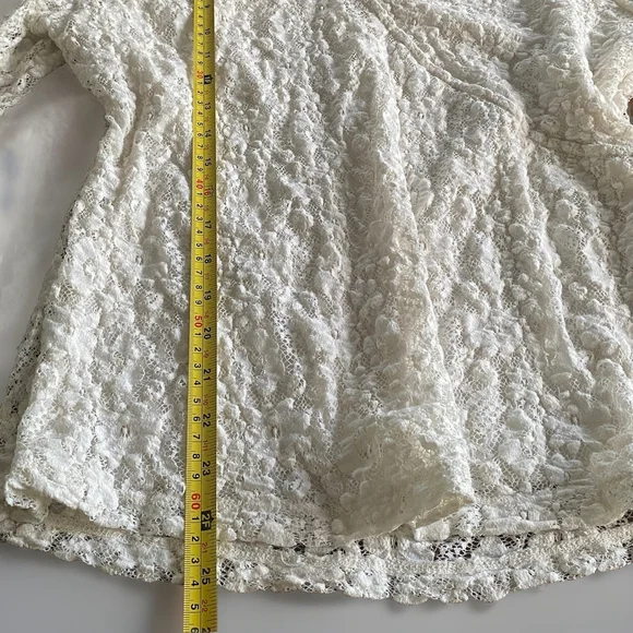 Covington White Floral Lace Long Sleeve Blouse Women’s XL - Picture 5 of 7